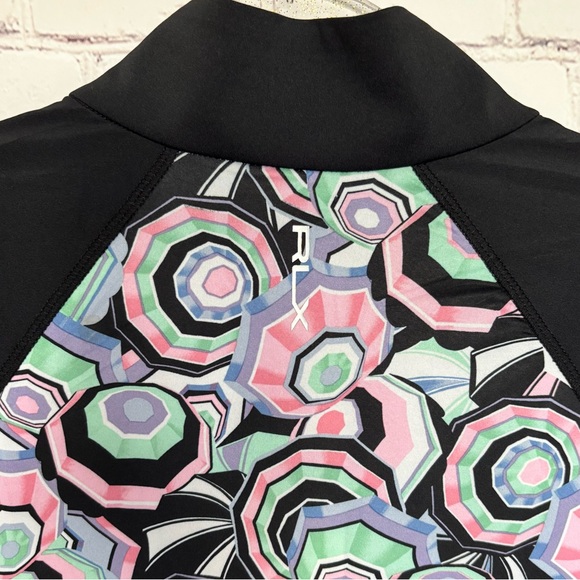 RLX Ralph Lauren Long Sleeve Black Printed Golf/Tennis Polo Performance Shirt--S - Picture 14 of 16